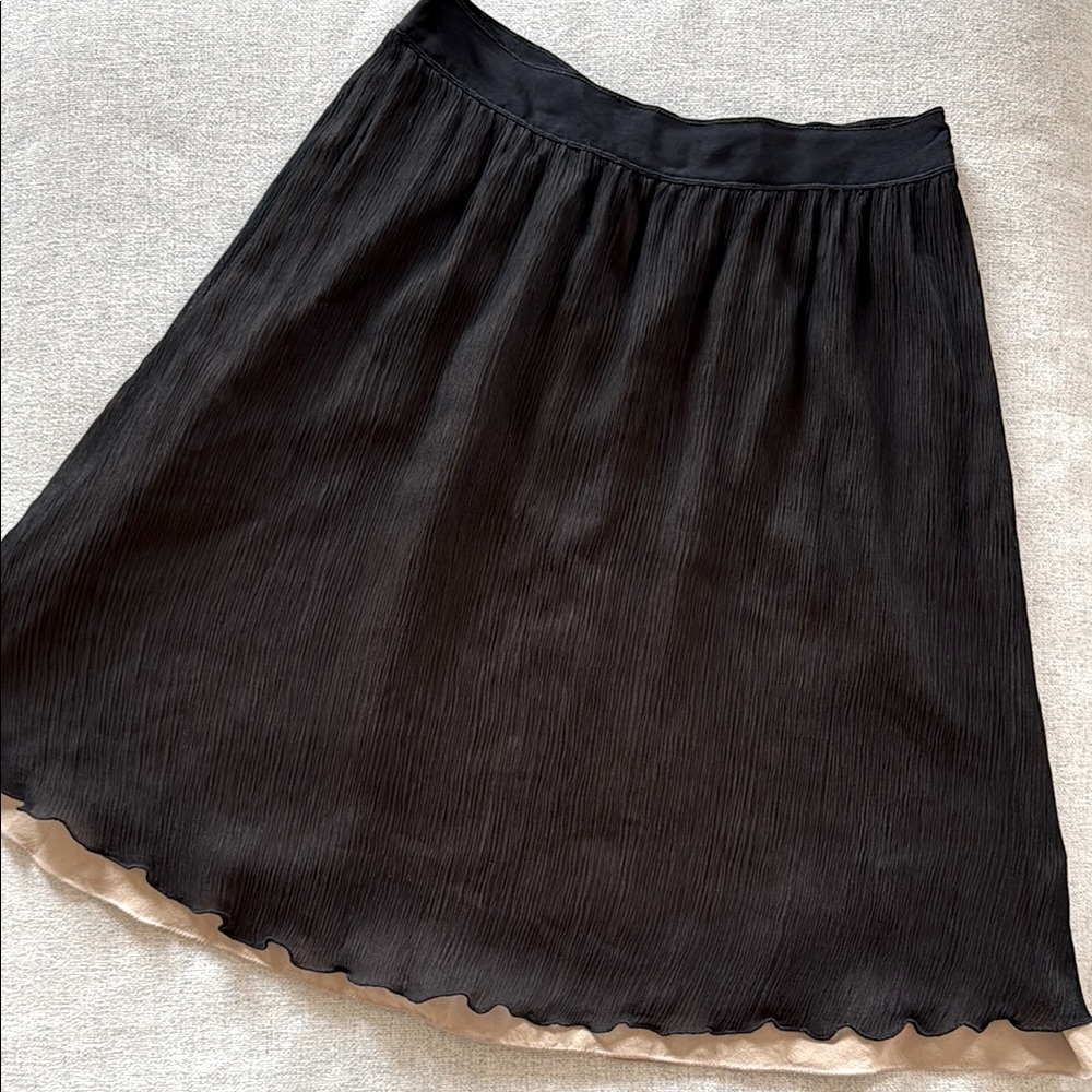 Elegant Black Pleated Skirt